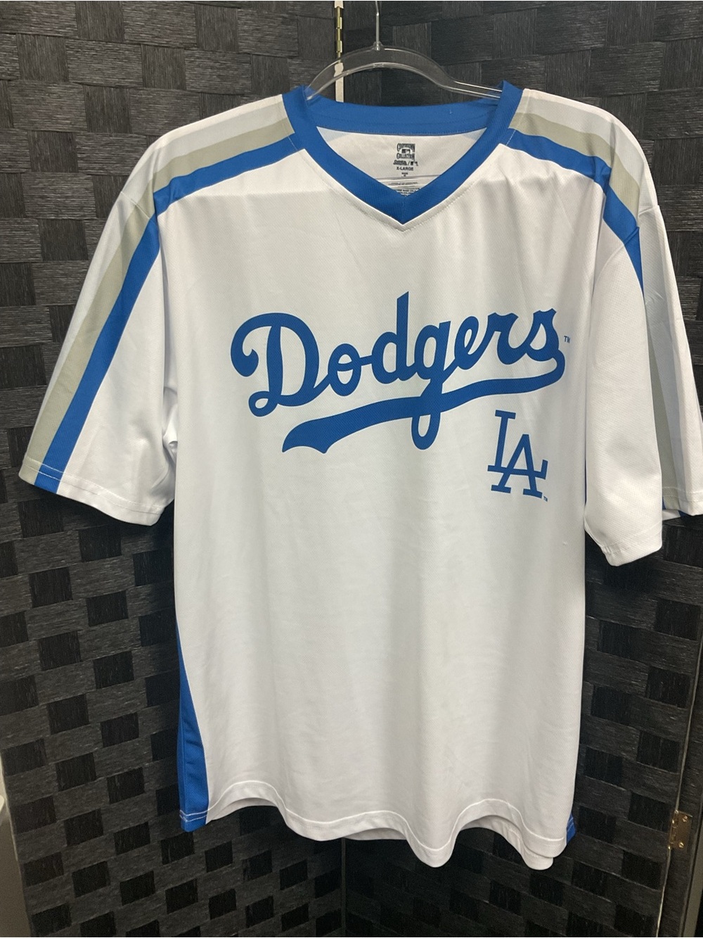 Los Angeles Dodgers White & Royal Blue Short Sleeve Tee